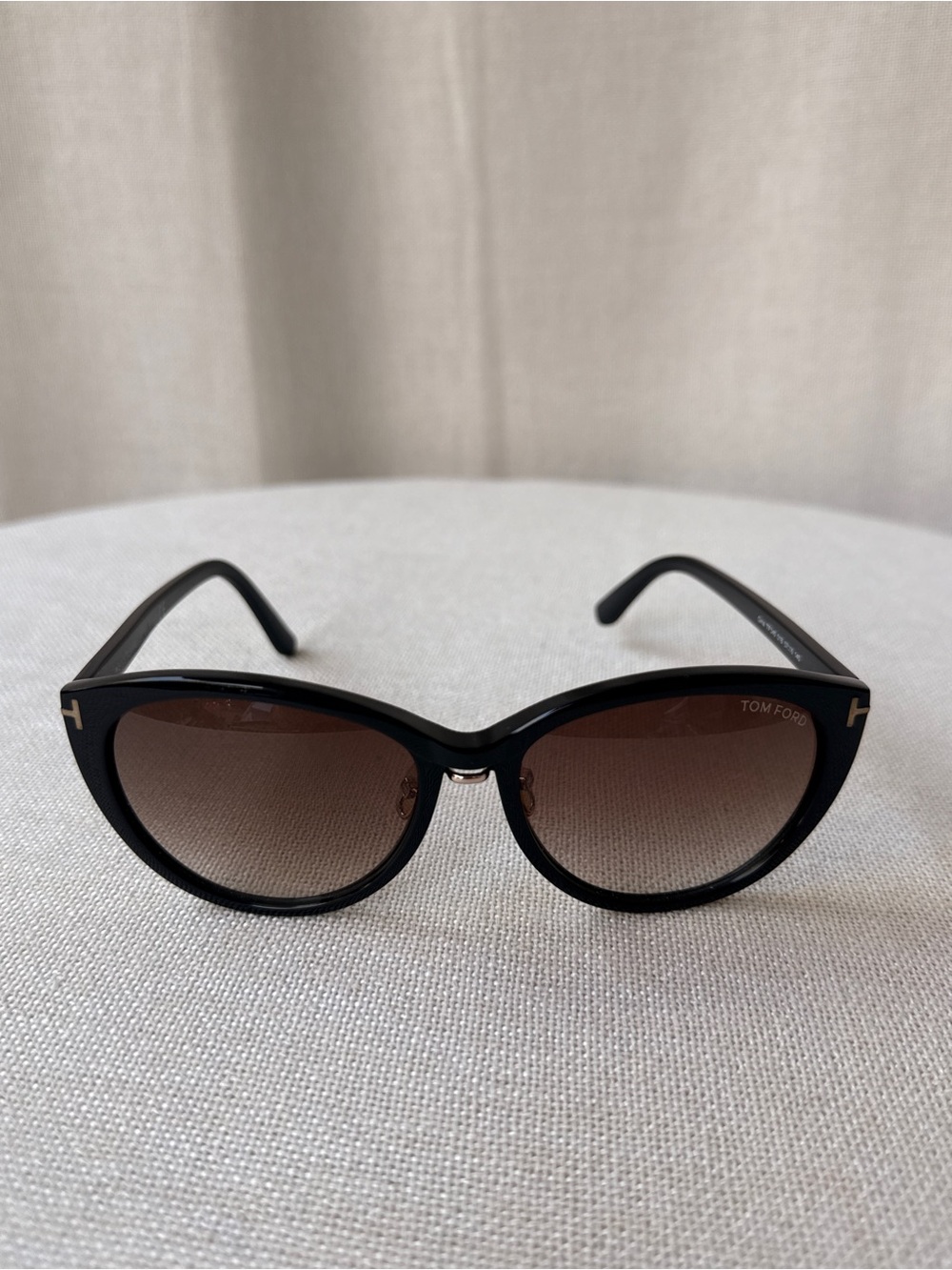 Tom Ford Black Sunglasses with Brown Gradient Lenses